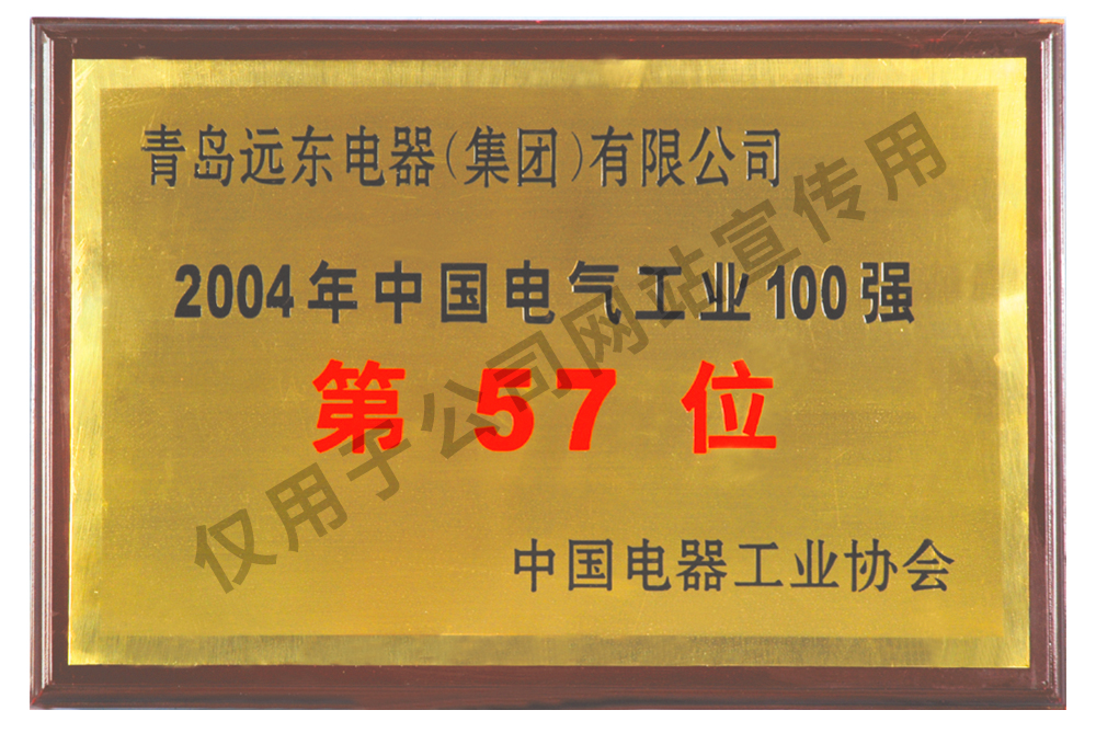 中國(guó)電氣工業(yè)100強(qiáng)